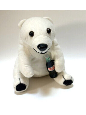 3/$30 | Coca-Cola | Vintage Small Polar Bear Plush Holding Coke Bottle 1993